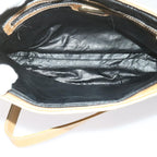 FENDI Zucca Canvas Shoulder Bag Black Brownam5406