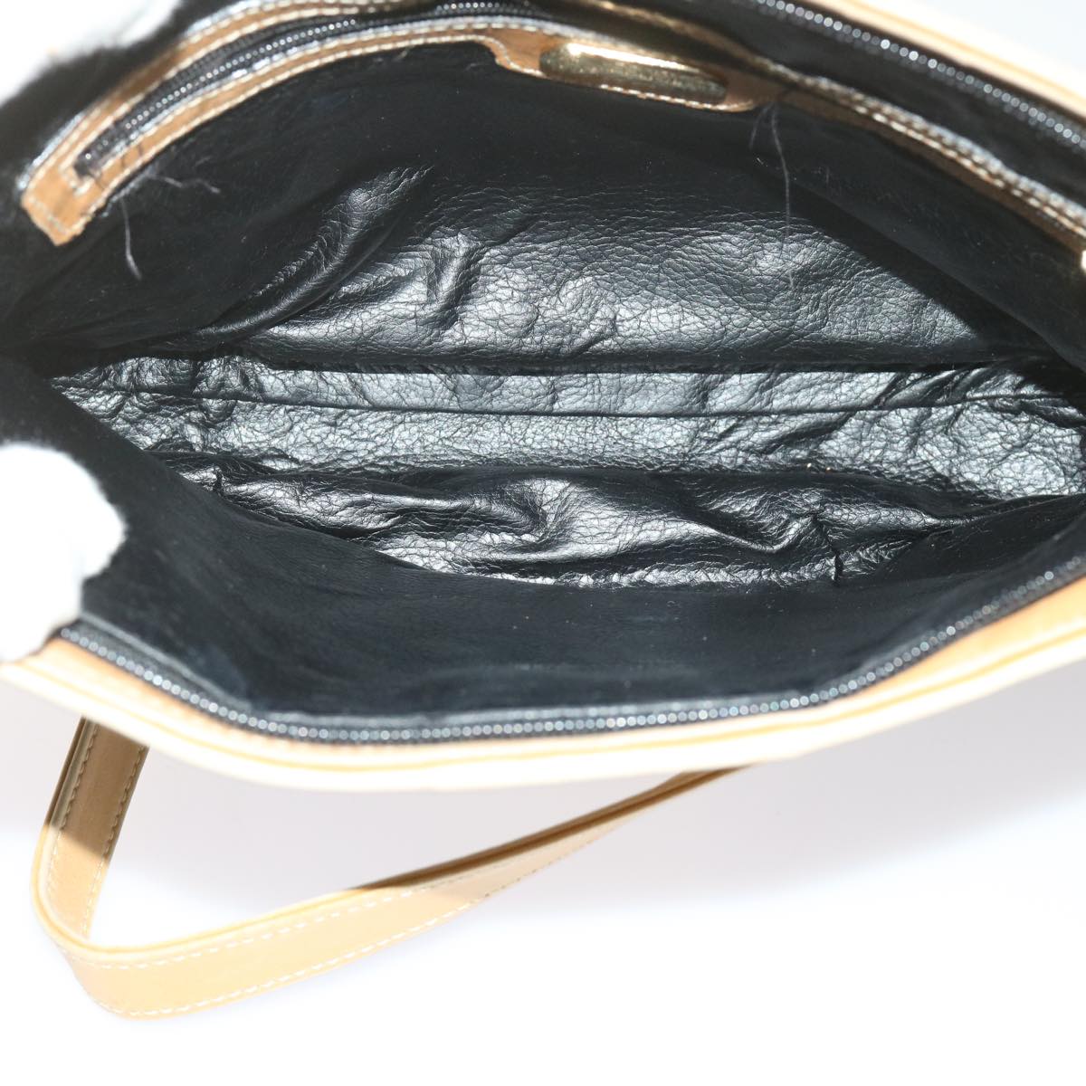 FENDI Zucca Canvas Shoulder Bag Black Brownam5406