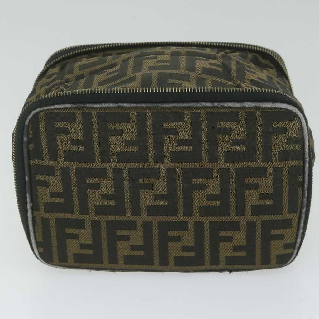 FENDI Zucca Canvas Vanity Cosmetic Pouch Brownam5439