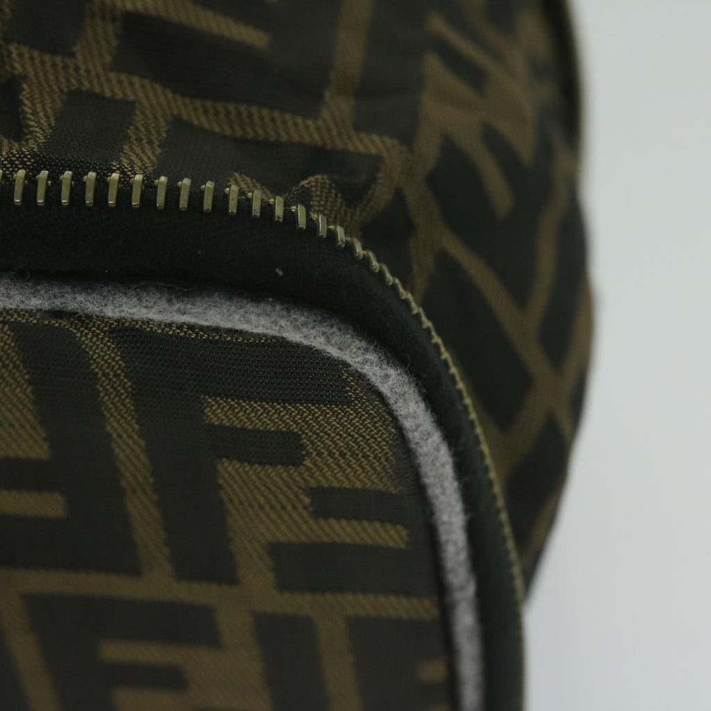 FENDI Zucca Canvas Vanity Cosmetic Pouch Brownam5439