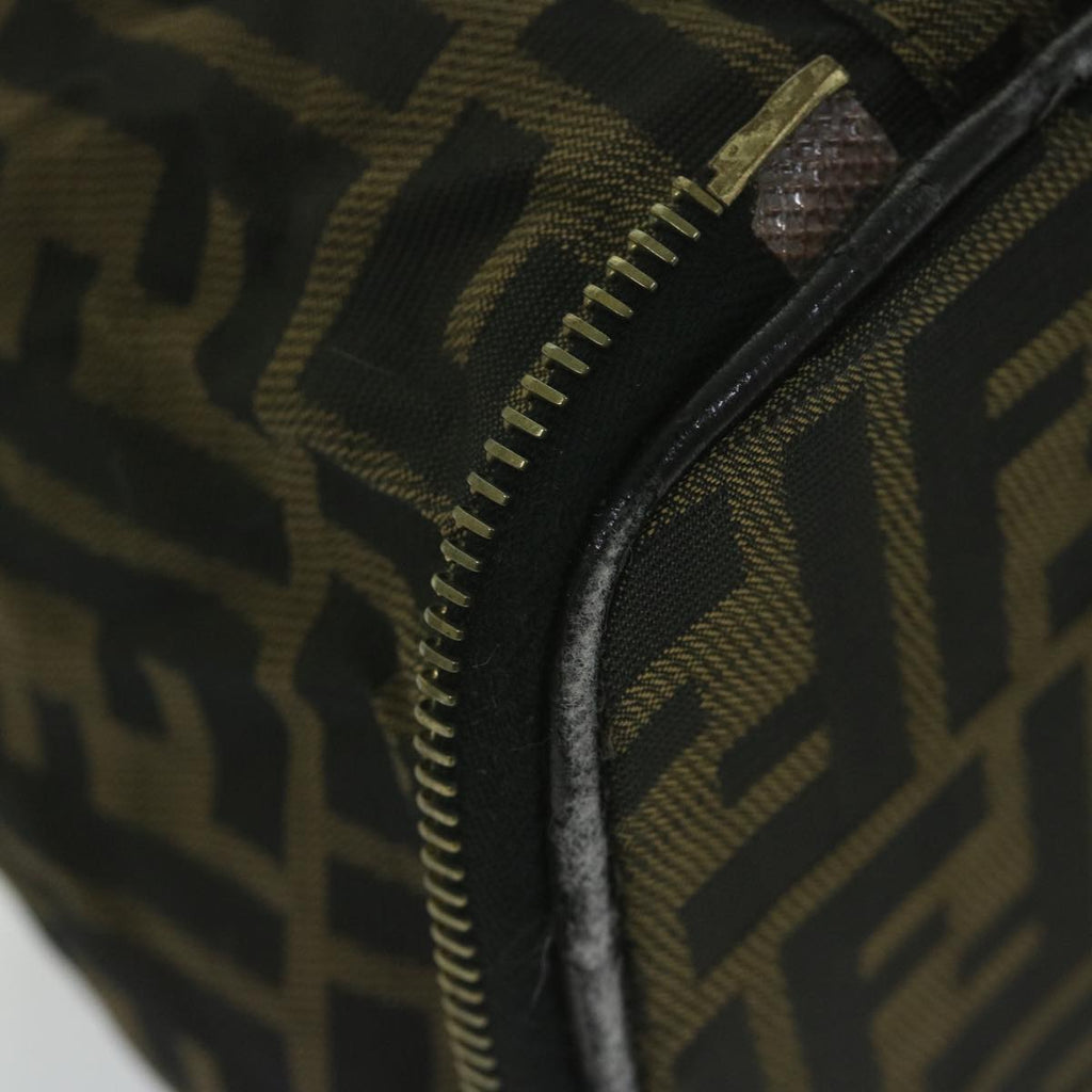 FENDI Zucca Canvas Vanity Cosmetic Pouch Brownam5439