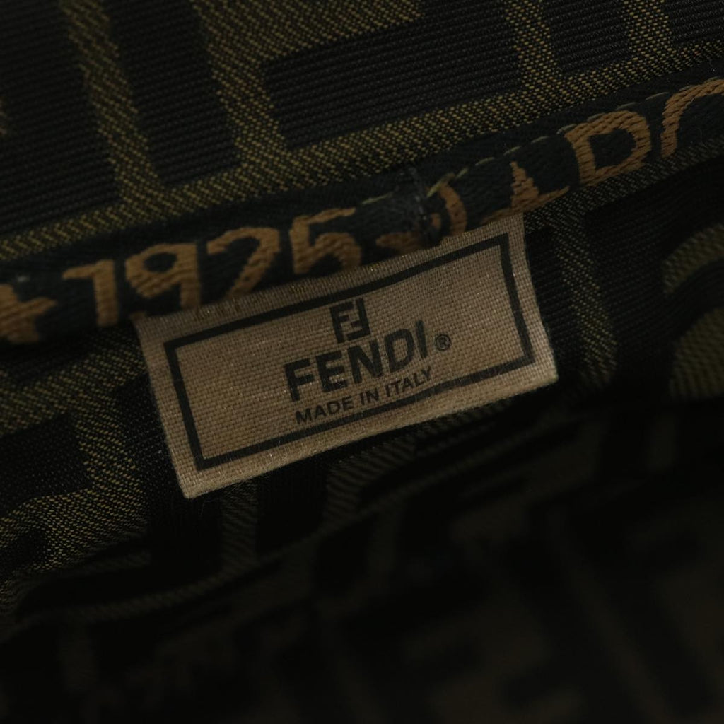 FENDI Zucca Canvas Vanity Cosmetic Pouch Brownam5439