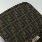FENDI Zucca Canvas Vanity Cosmetic Pouch Brownam5439