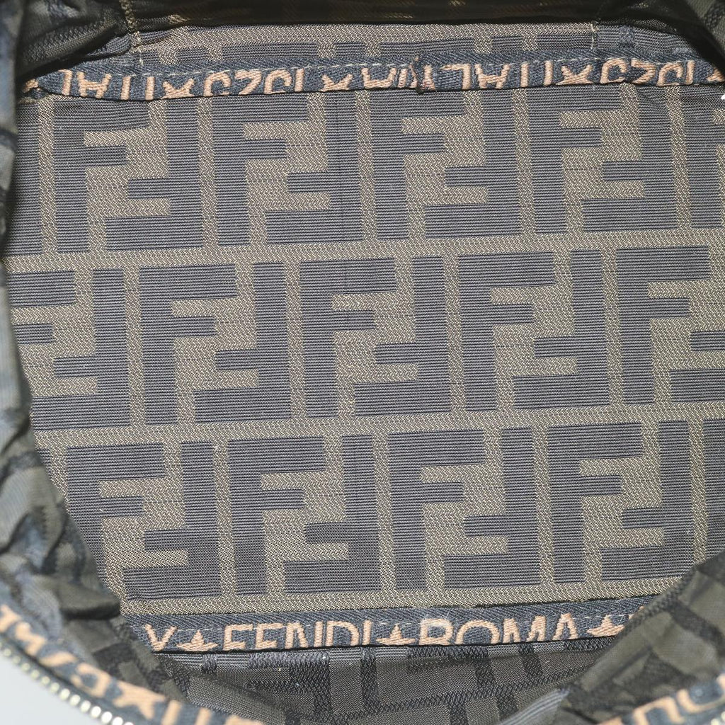 FENDI Zucca Canvas Vanity Cosmetic Pouch Brownam5439