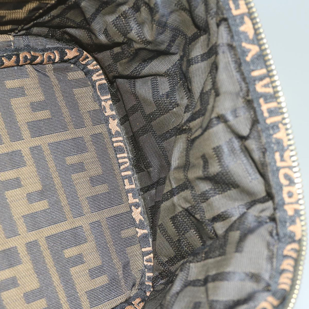 FENDI Zucca Canvas Vanity Cosmetic Pouch Brownam5439