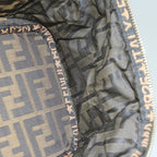 FENDI Zucca Canvas Vanity Cosmetic Pouch Brownam5439