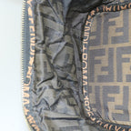 FENDI Zucca Canvas Vanity Cosmetic Pouch Brownam5439