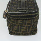 FENDI Zucca Canvas Vanity Cosmetic Pouch Brownam5439