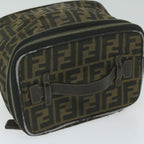 FENDI Zucca Canvas Vanity Cosmetic Pouch Brownam5439