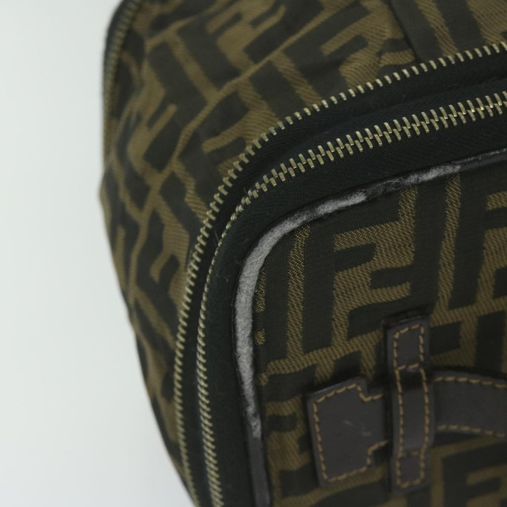 FENDI Zucca Canvas Vanity Cosmetic Pouch Brownam5439