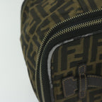 FENDI Zucca Canvas Vanity Cosmetic Pouch Brownam5439