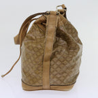 CELINE Macadam Canvas clutch Shoulder Bag Coated Canvas 2Set Beige  am5464