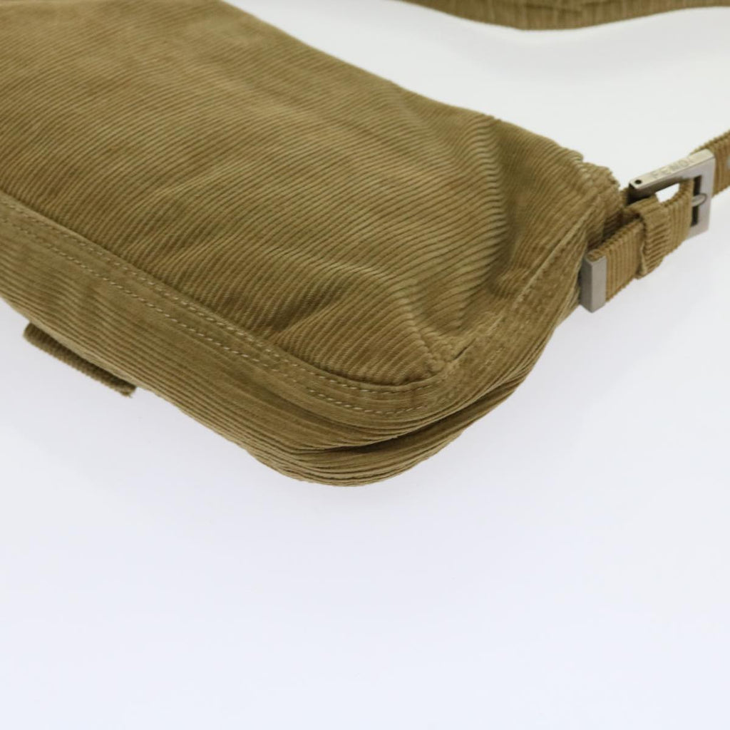 FENDI Mamma Baguette Shoulder Bag Corduroy Brown 2220 26424 009am5474