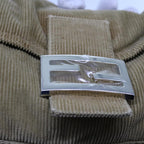 FENDI Mamma Baguette Shoulder Bag Corduroy Brown 2220 26424 009am5474