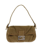 FENDI Mamma Baguette Shoulder Bag Corduroy Brown 2220 26424 009am5474