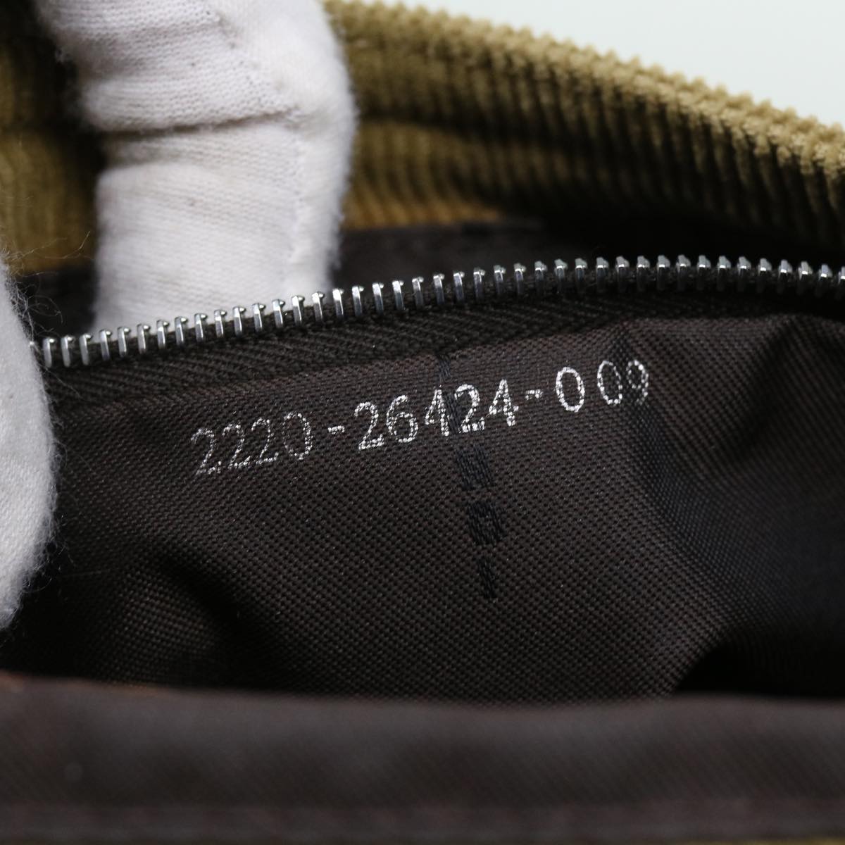 FENDI Mamma Baguette Shoulder Bag Corduroy Brown 2220 26424 009am5474