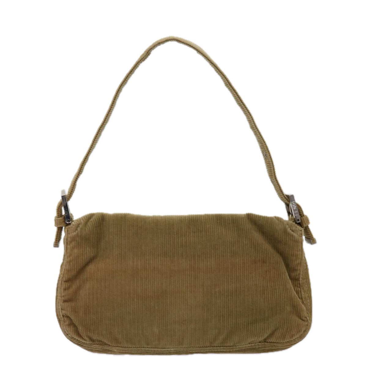 FENDI Mamma Baguette Shoulder Bag Corduroy Brown 2220 26424 009am5474
