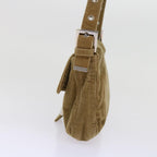 FENDI Mamma Baguette Shoulder Bag Corduroy Brown 2220 26424 009am5474