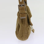 FENDI Mamma Baguette Shoulder Bag Corduroy Brown 2220 26424 009am5474