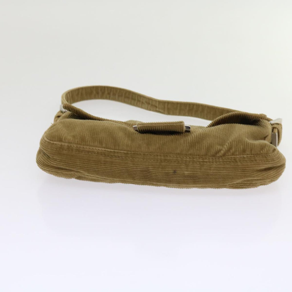 FENDI Mamma Baguette Shoulder Bag Corduroy Brown 2220 26424 009am5474