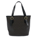 CELINE Macadam Canvas Tote Bag PVC Leather Black  am5509
