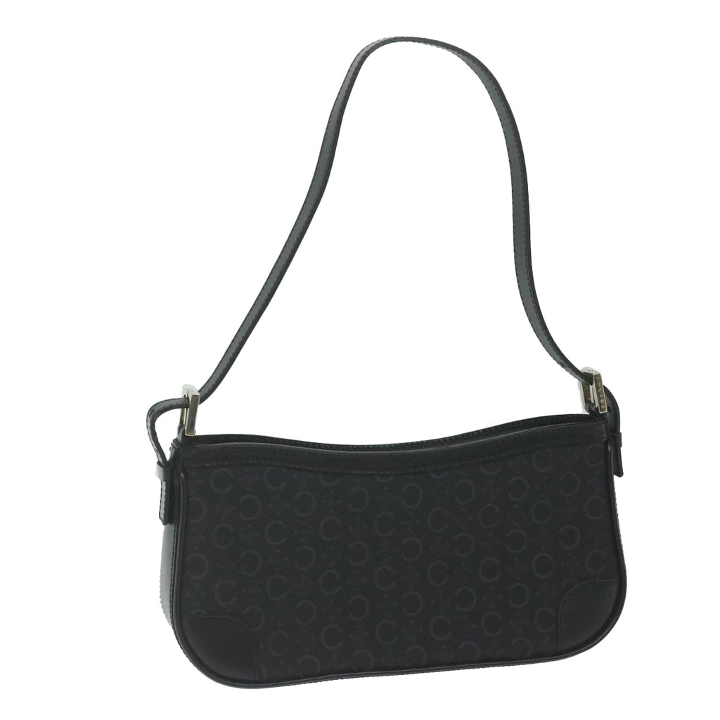 CELINE C Macadam Canvas Shoulder Bag Black  am5538