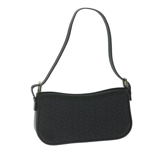 CELINE C Macadam Canvas Shoulder Bag Black  am5538