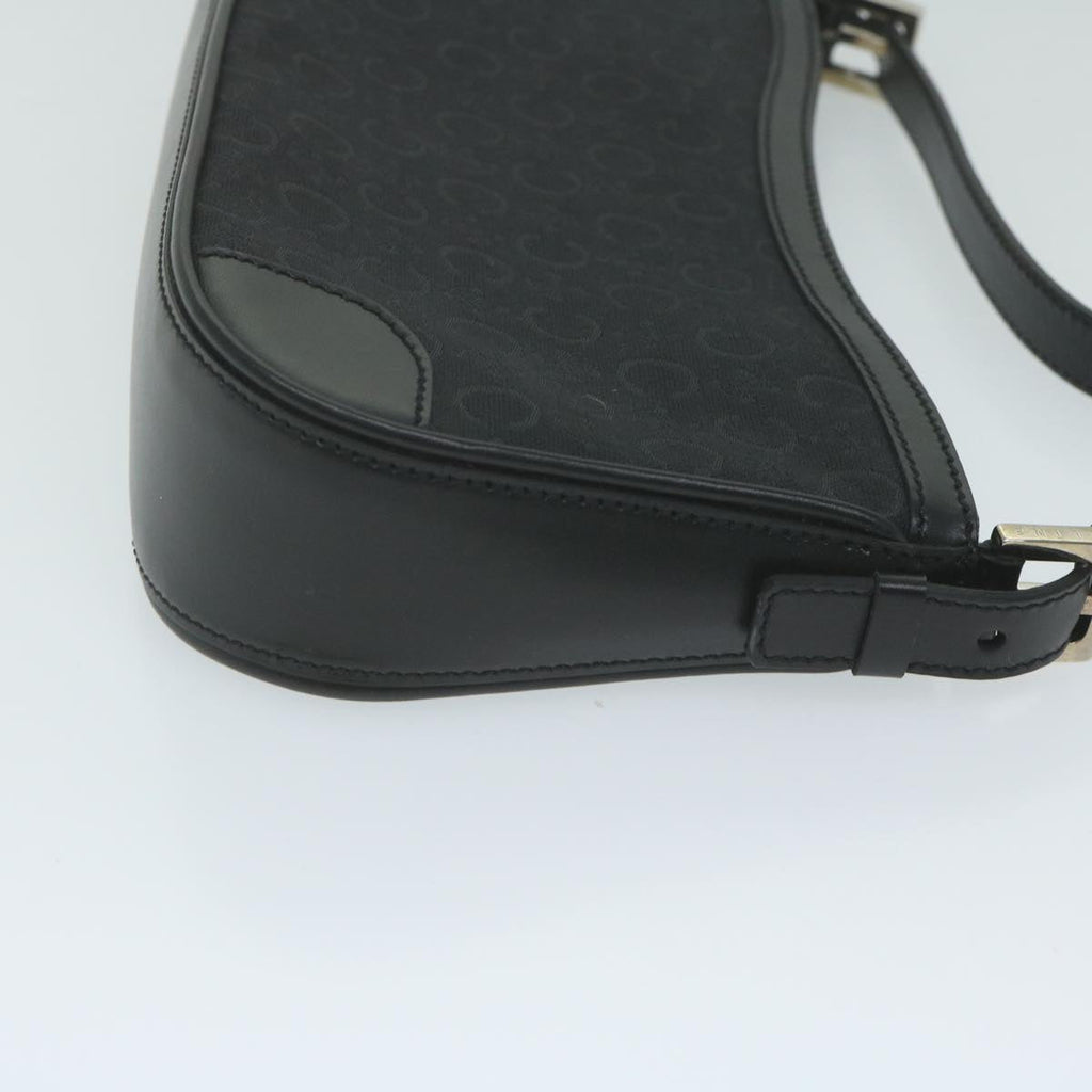 CELINE C Macadam Canvas Shoulder Bag Black  am5538