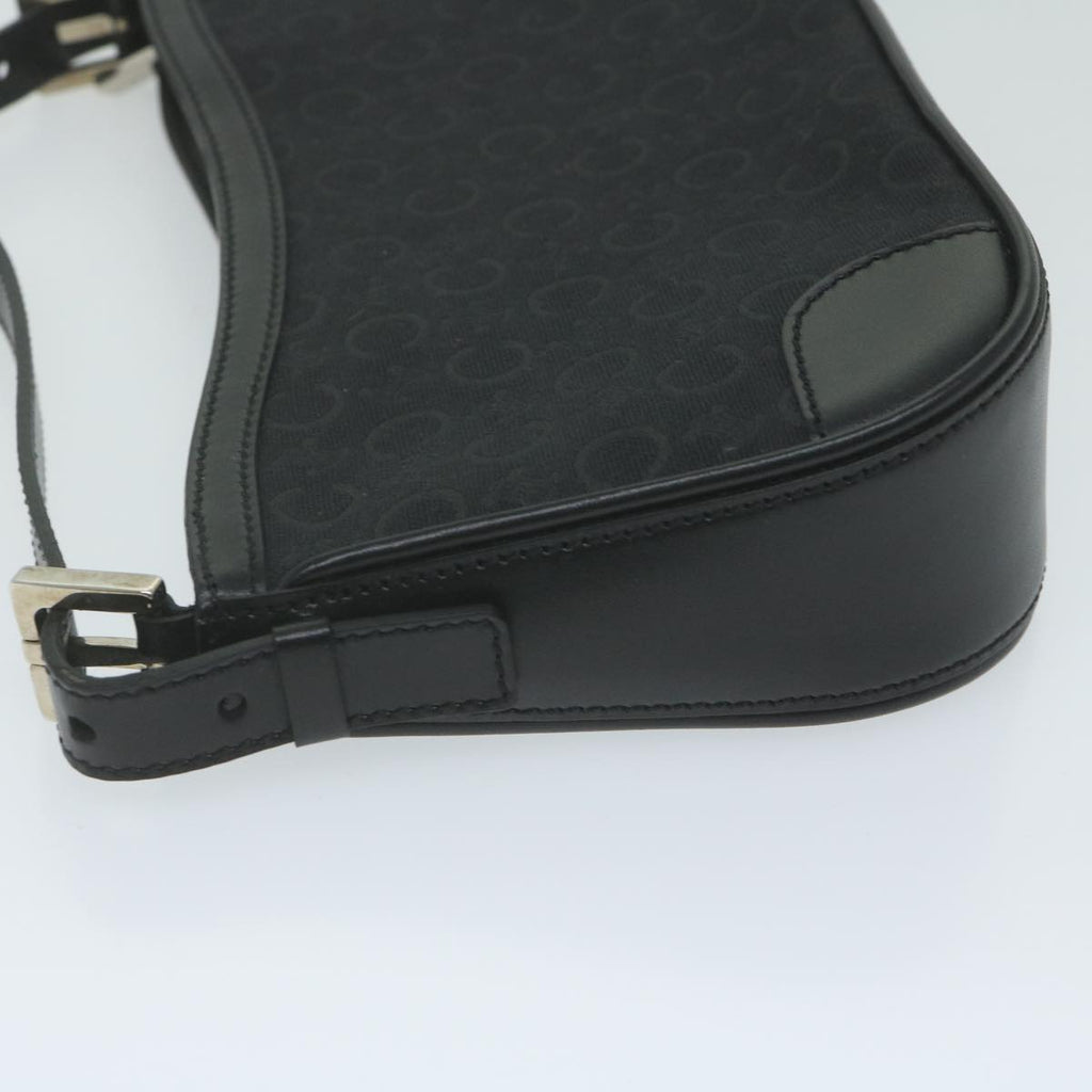 CELINE C Macadam Canvas Shoulder Bag Black  am5538