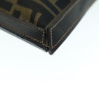 FENDI Zucca Canvas Clutch Bag Black Brownam5573
