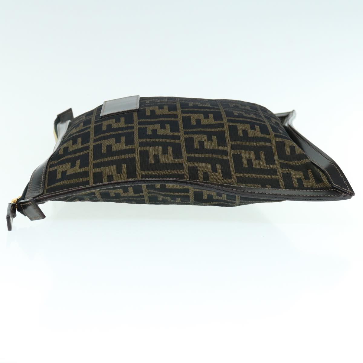 FENDI Zucca Canvas Clutch Bag Black Brownam5573
