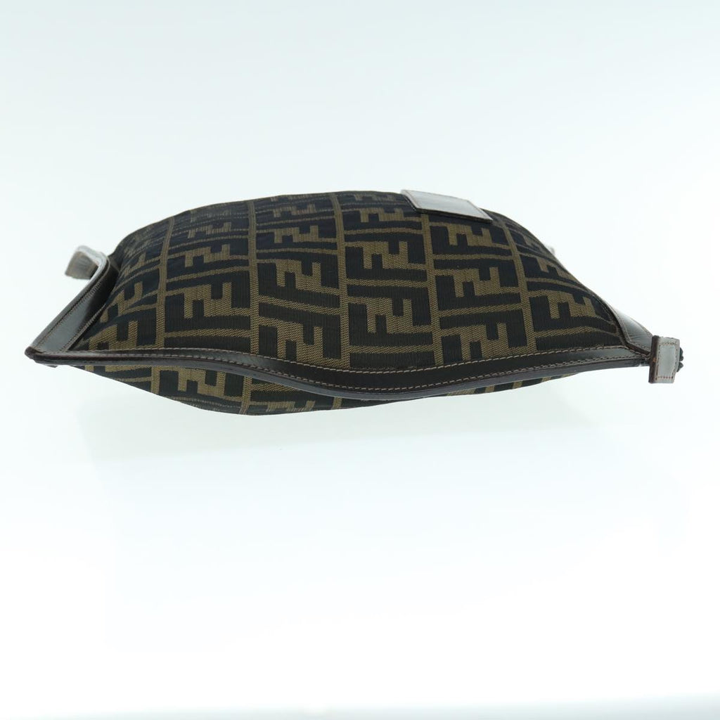 FENDI Zucca Canvas Clutch Bag Black Brownam5573