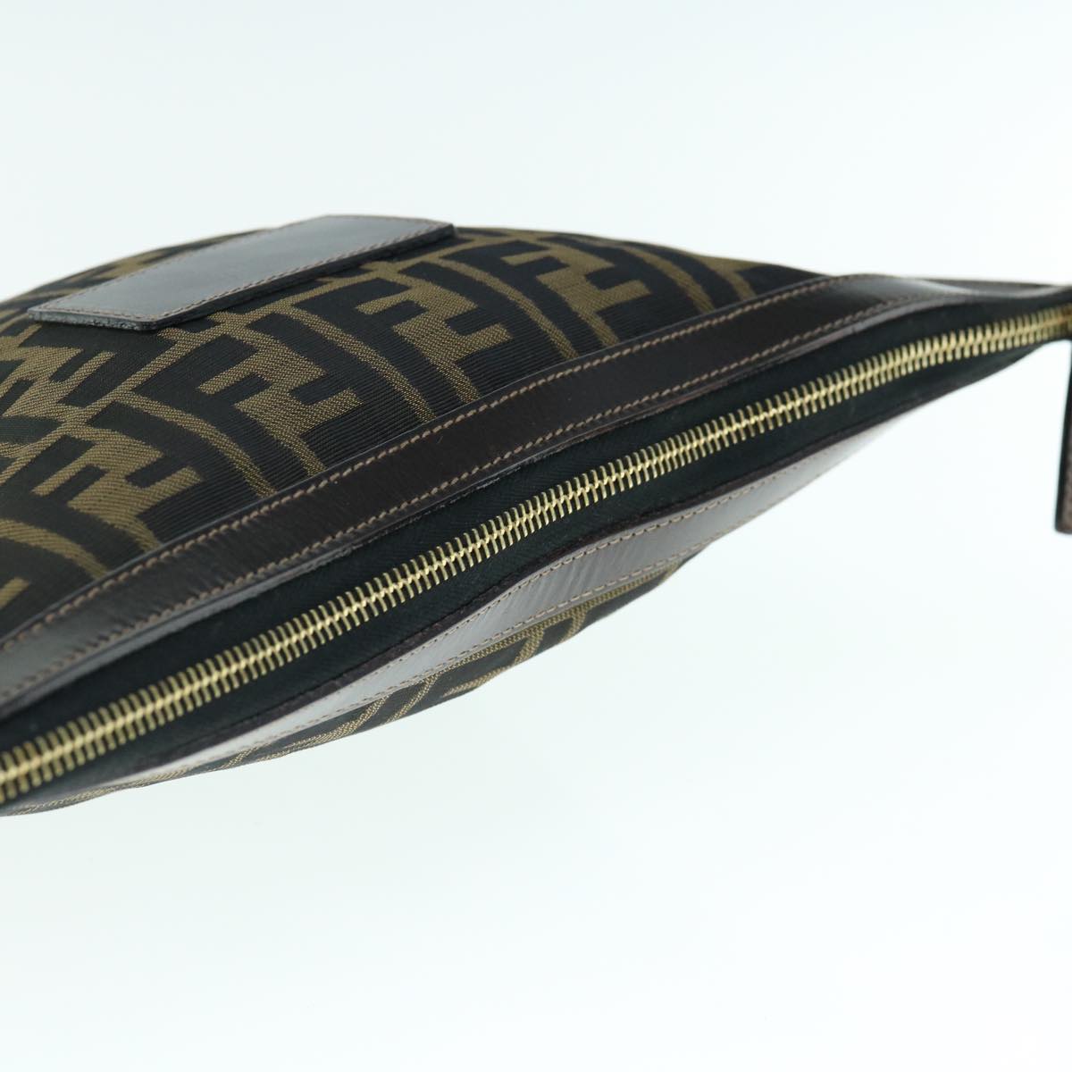 FENDI Zucca Canvas Clutch Bag Black Brownam5573