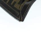 FENDI Zucca Canvas Clutch Bag Black Brownam5573