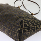 FENDI Zucca Canvas Tote Bag Black Brownam5618