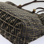 FENDI Zucca Canvas Tote Bag Black Brownam5618
