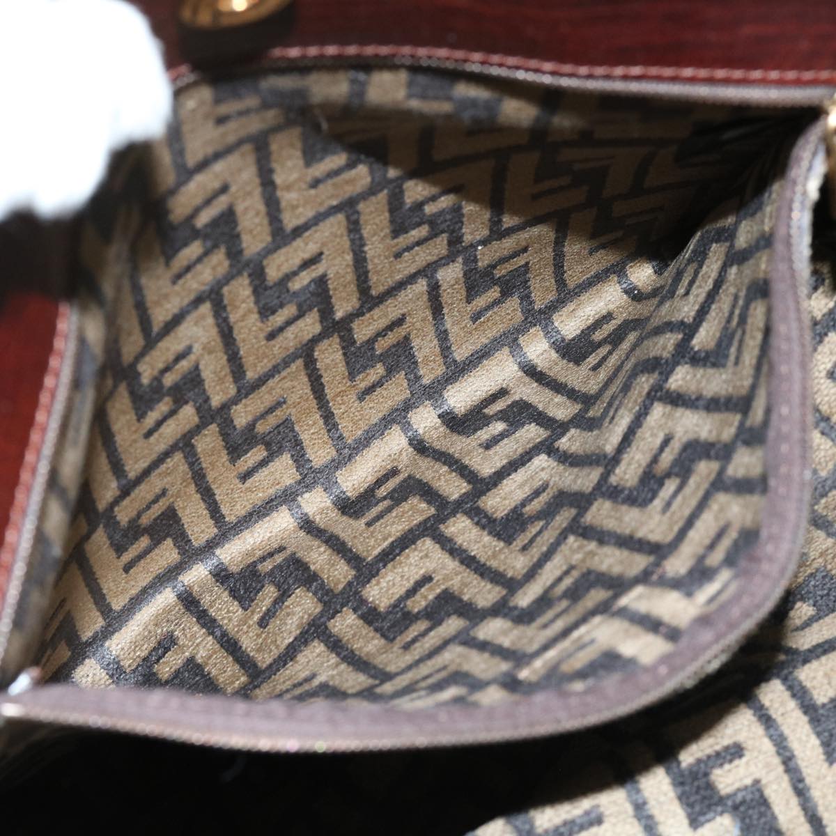 FENDI Zucca Canvas Tote Bag Black Brownam5618