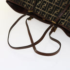 FENDI Zucca Canvas Tote Bag Black Brownam5618