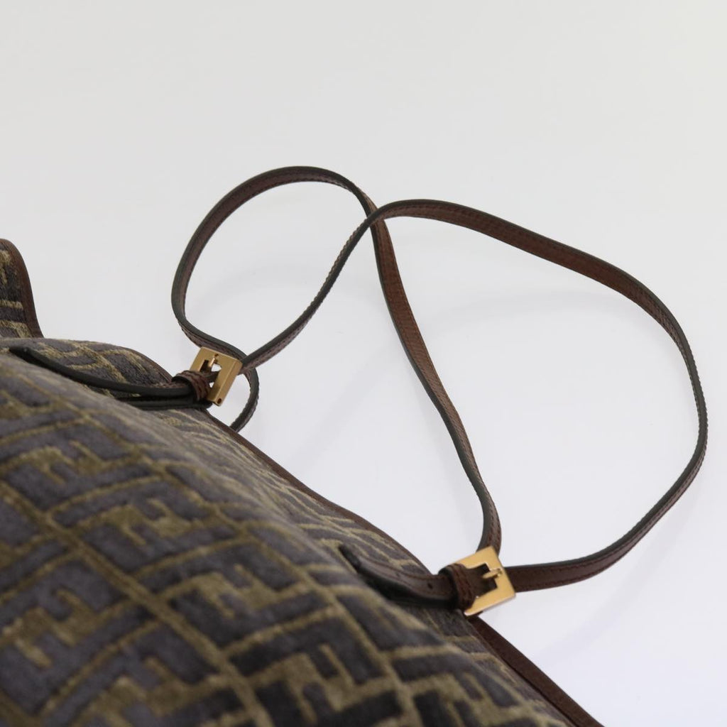 FENDI Zucca Canvas Tote Bag Black Brownam5618