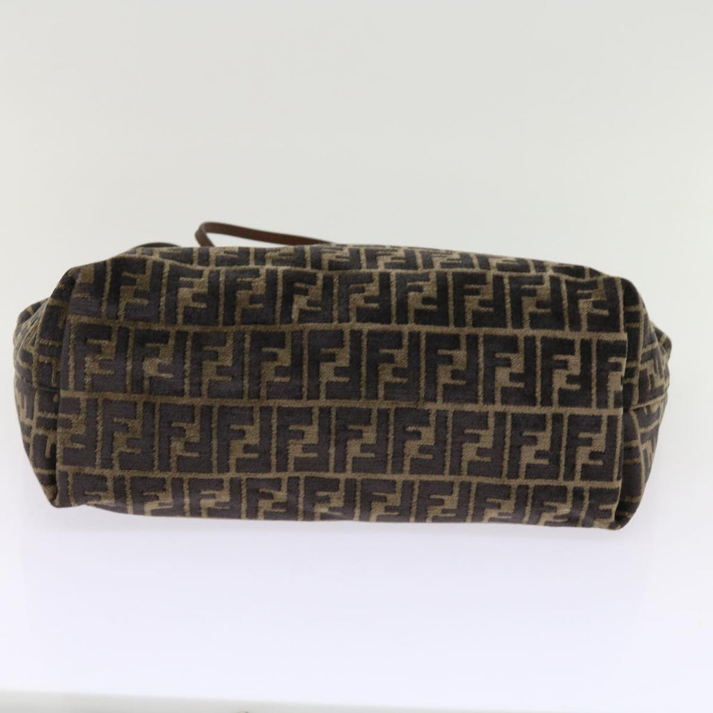 FENDI Zucca Canvas Tote Bag Black Brownam5618