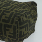 FENDI Zucca Canvas Hand Bag Black Brownam5632