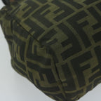 FENDI Zucca Canvas Hand Bag Black Brownam5632