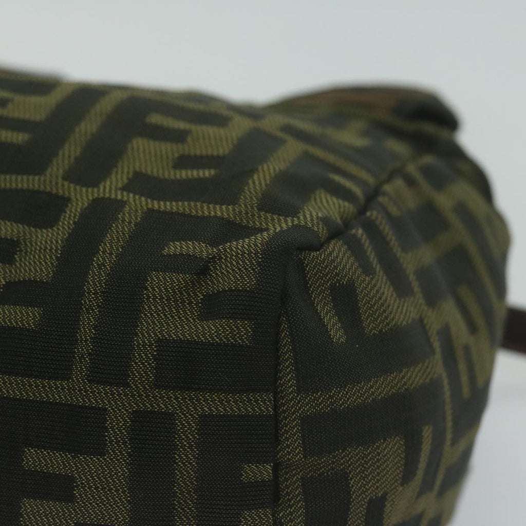 FENDI Zucca Canvas Hand Bag Black Brownam5632