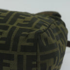 FENDI Zucca Canvas Hand Bag Black Brownam5632