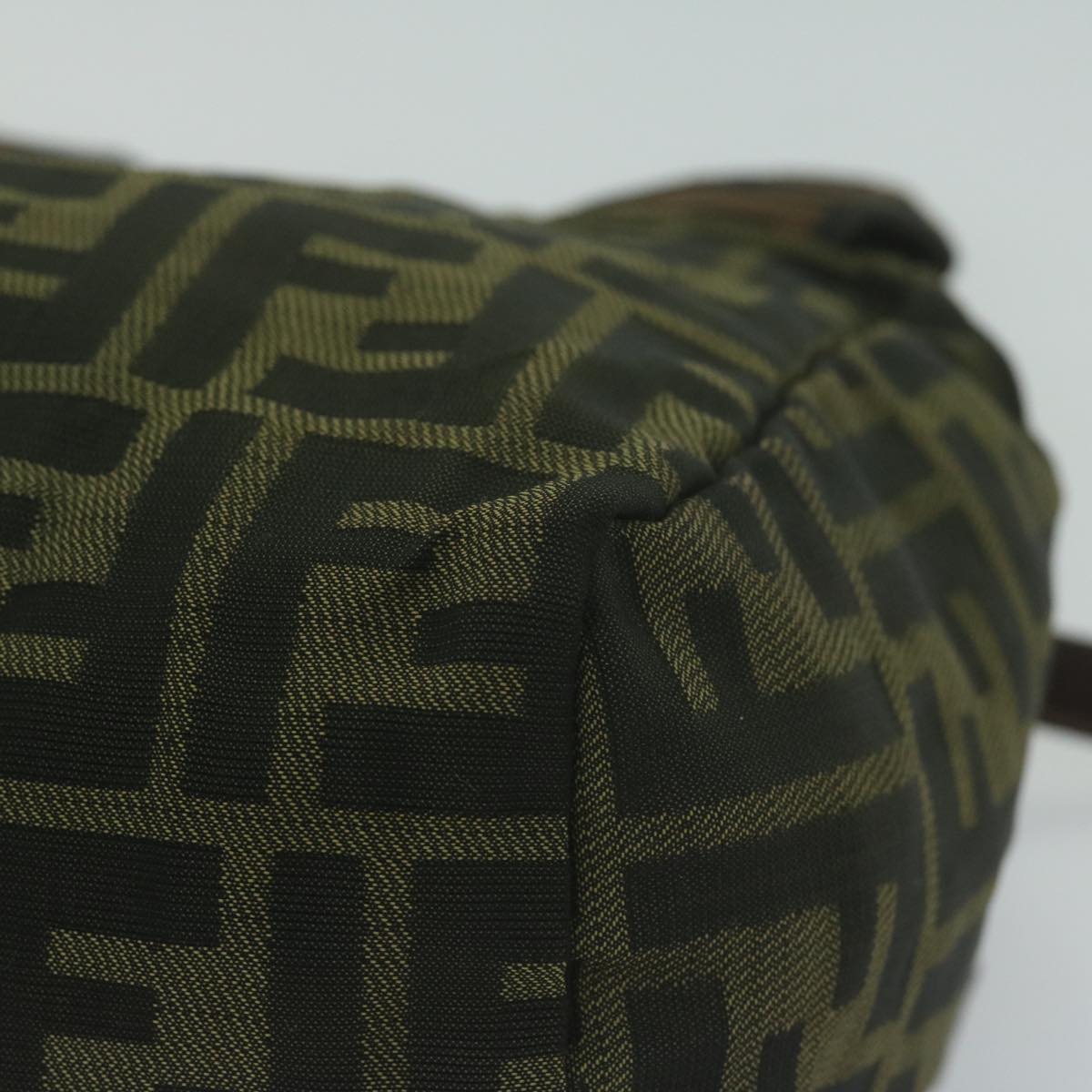 FENDI Zucca Canvas Hand Bag Black Brownam5632