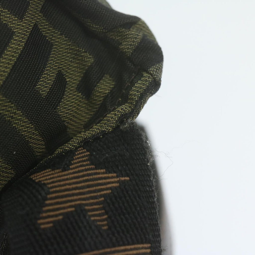 FENDI Zucca Canvas Hand Bag Black Brownam5632