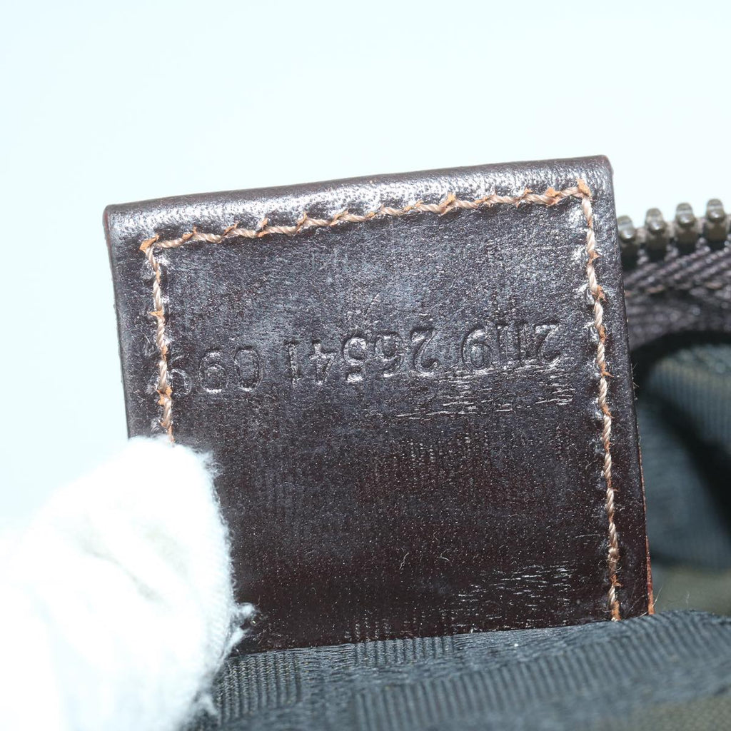 FENDI Zucca Canvas Hand Bag Black Brownam5632