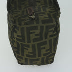 FENDI Zucca Canvas Hand Bag Black Brownam5632