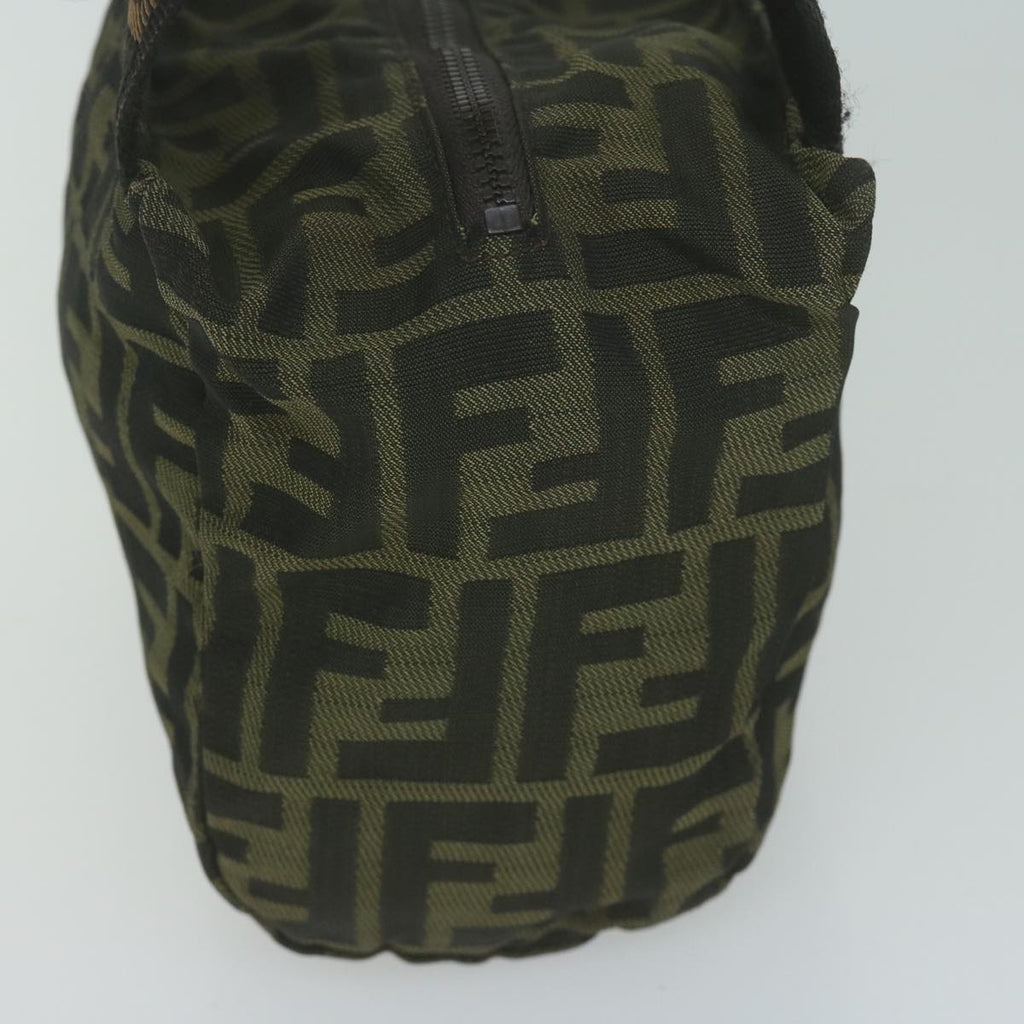 FENDI Zucca Canvas Hand Bag Black Brownam5632