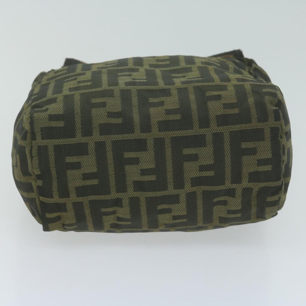 FENDI Zucca Canvas Hand Bag Black Brownam5632